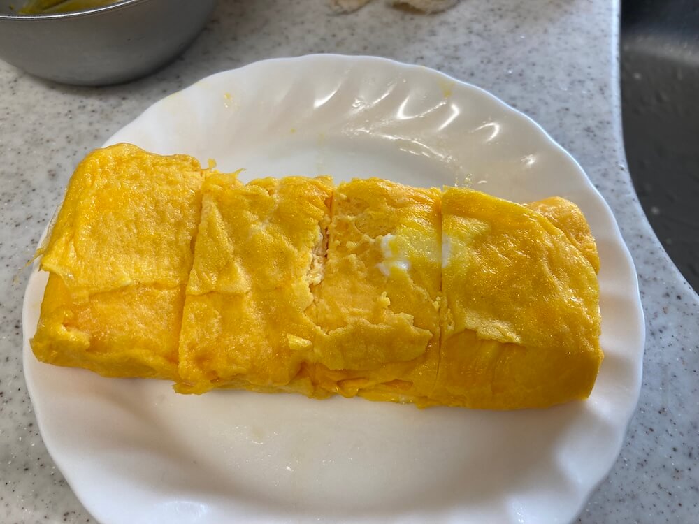 綺麗に焼けた卵焼き