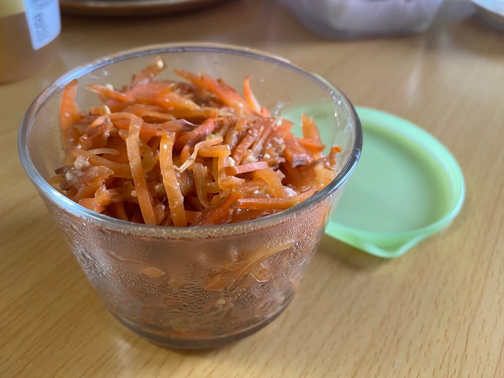 簡単で美味しい人参の鰹節味噌和え