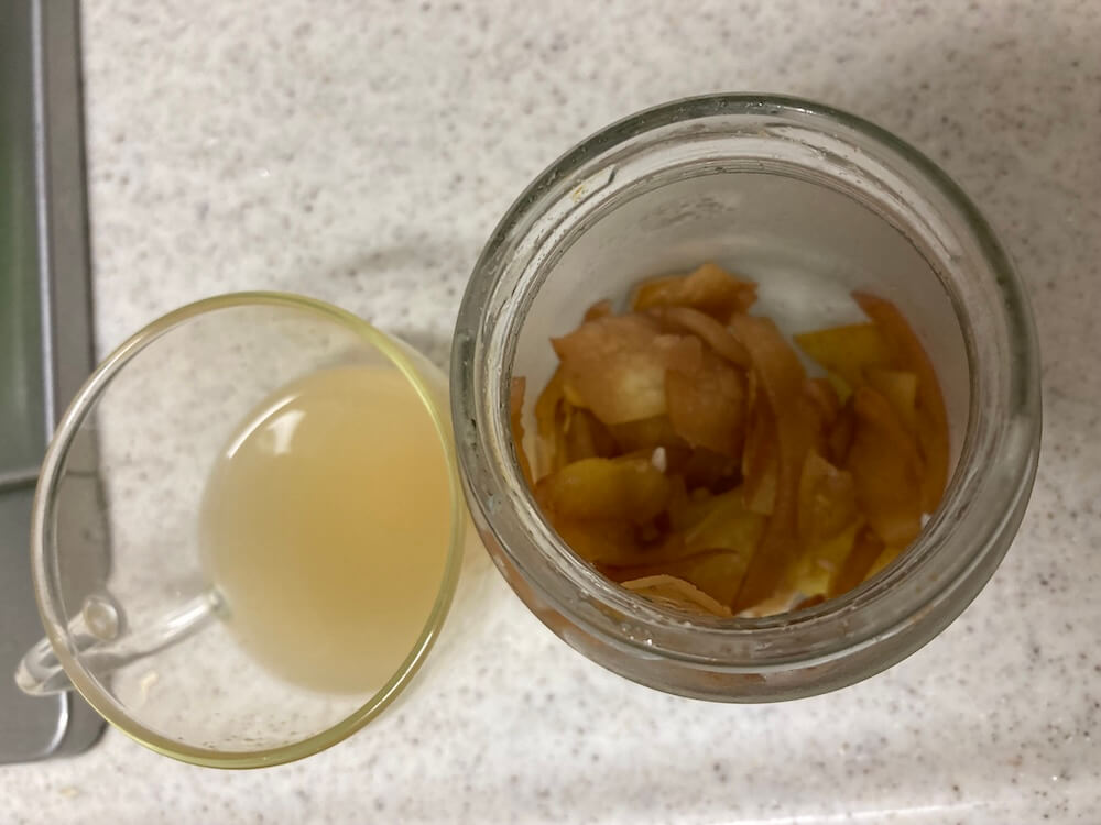 美味しかったりんごの皮の酵母液
