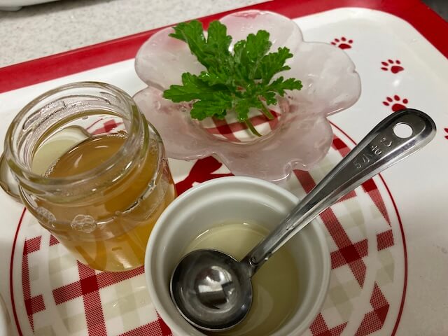 ローズゼラニウムシロップが美味しい