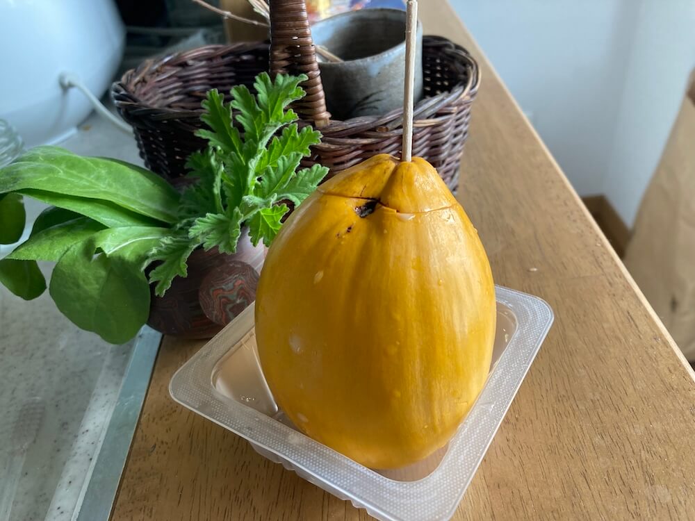 塩で追熟のカニステル