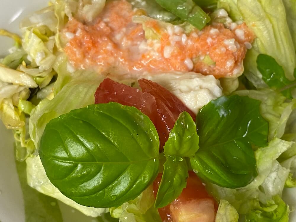 バジルトマト塩麹豆腐