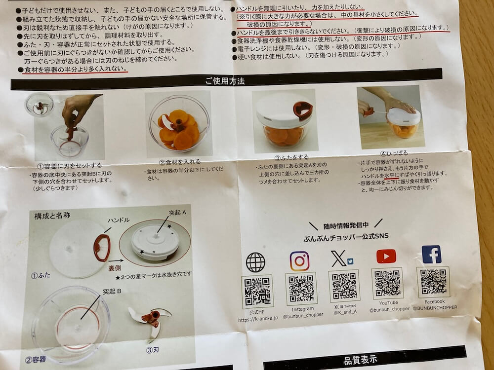 ぶんぶんチョッパーの使い方