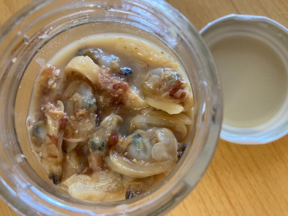 美味しいアサリと揚げの甘味噌和え