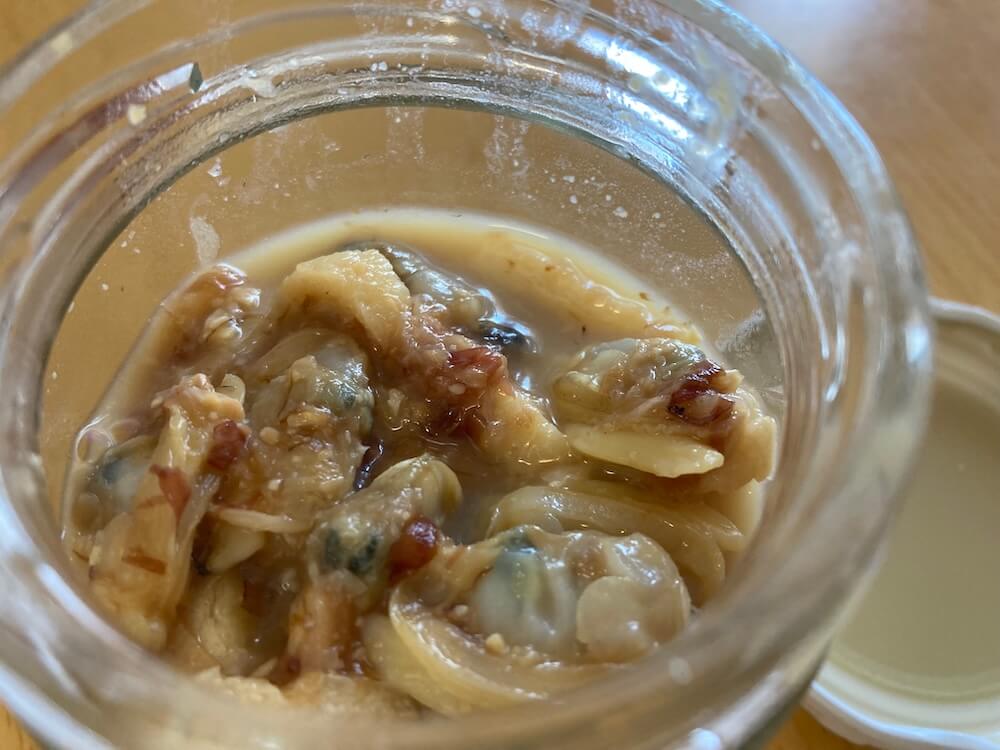 アサリと揚げの甘味噌あえ