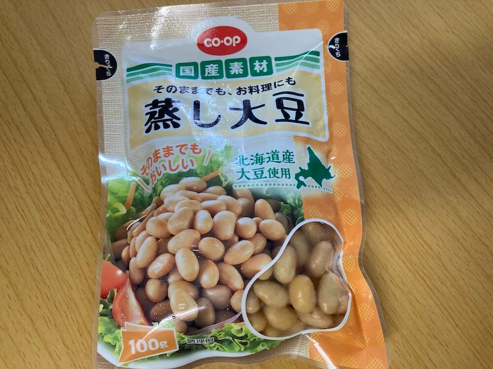 蒸し大豆