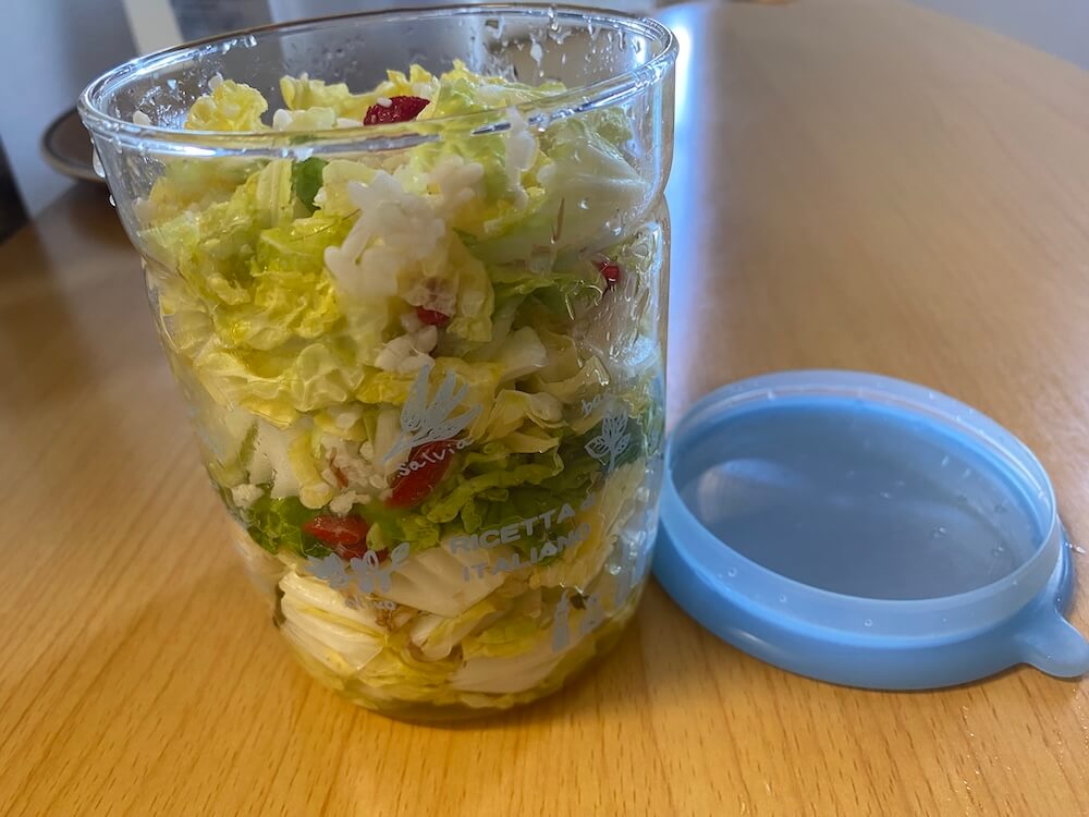 白菜の塩麹漬けが美味しい