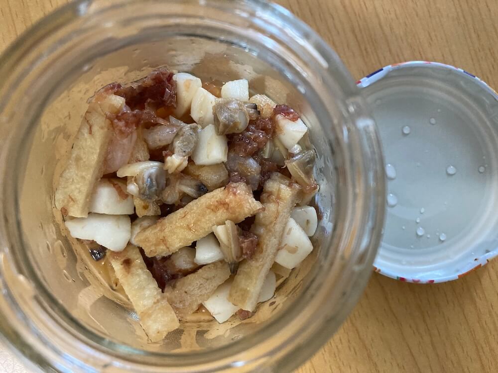 シーフードミックス鰹節醤油和え